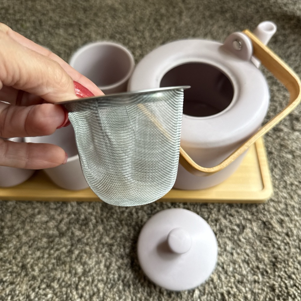 Tea Set with Tray-Lavender - Picture 6 of 9
